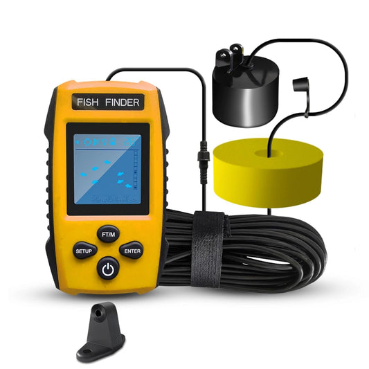TL88 Fish Finder With Sonar Sensor Transducer, LCD Display, Portable for Boat and Ice Fishing, Handheld Depth Finder Kit