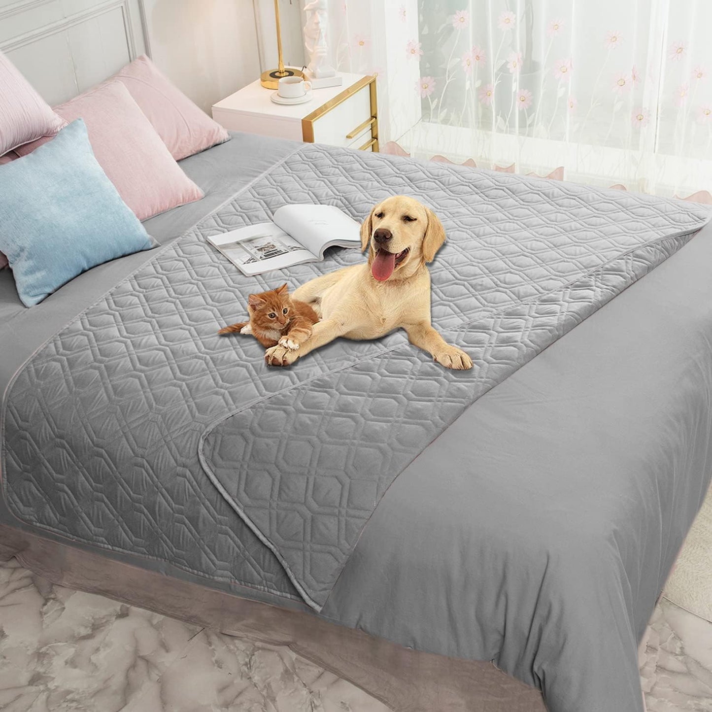 Ameritex Waterproof Dog Bed Cover Pet Blanket for Furniture Bed Couch Sofa Reversible