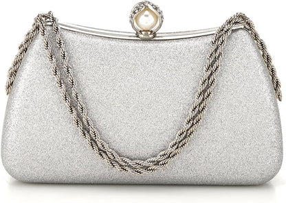 Buric Evening Clutch Bag for Women Glitter Shiny Dress Purse Wedding Bride Handbags Evening Clutches for Cocktail Party
