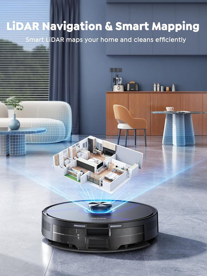 Vyzzle Robot Vacuum, 5000 Pa Robot Vacuum and Mop Gray