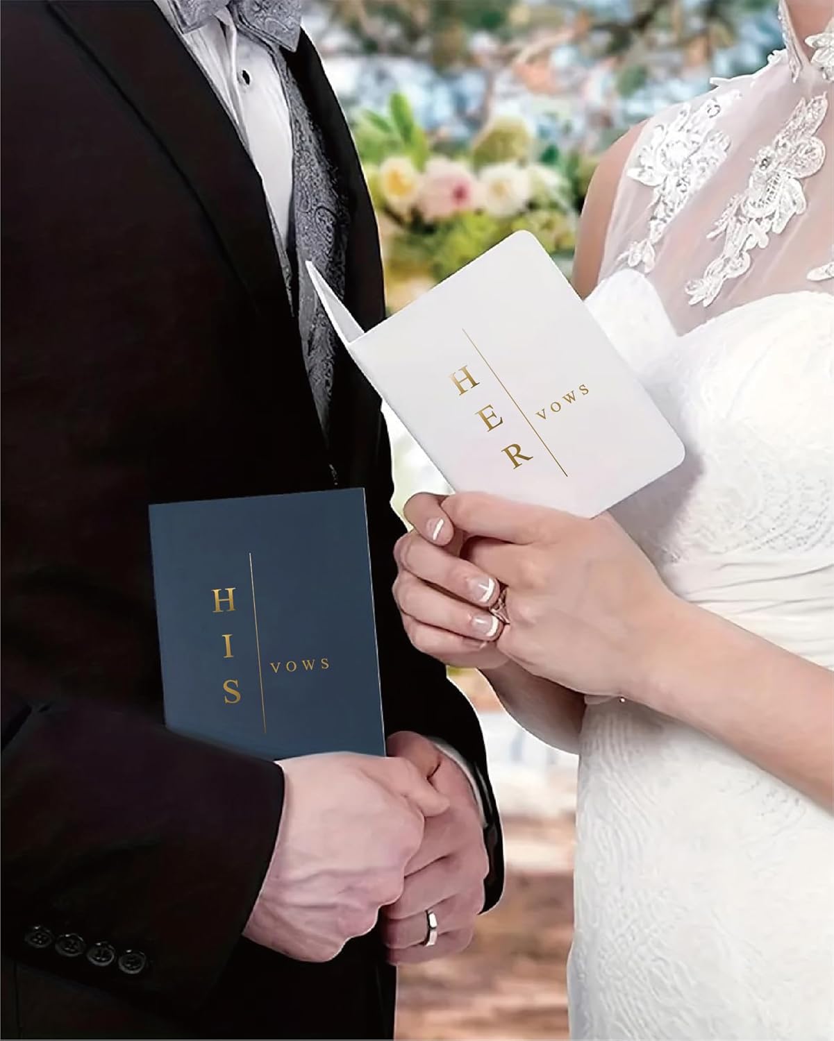 GroomBrideGifts Wedding Vow Book for His and Hers, Soft Touch, Perfectly Sized Bride and Groom Vow Books, Wedding Essentials, Wedding Registry Ideas, His and Hers Gifts