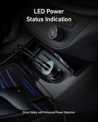Anker USB C Car Charger, 40W 2-Port PowerIQ 3.0 Type C Adapter, iPhone 16 Car Charger, PowerDrive III Duo with Power Delivery for iPhone 16/15/14/13, Galaxy S22/S20/S10, Pixel, iPad, and More - PuriLite