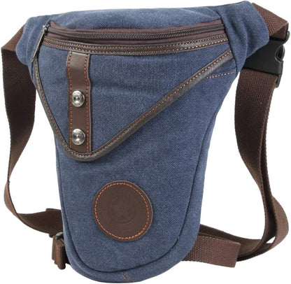 Motorcycle Drop Leg Bag Nylon Waist Pack for Men Women Travel Hiking Tactical Cycling Bike Ride Riding Crossbody Shoulder Fanny Pouch