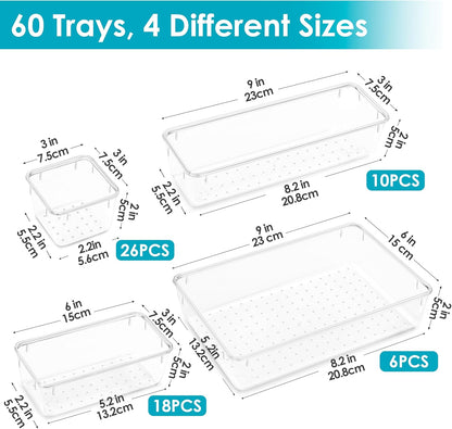 Purilite Select Clear Drawer Organizer Set