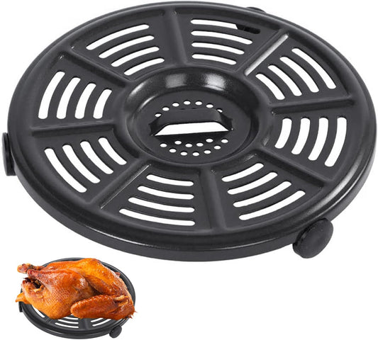 Air fryer Replacement Tray for Ninja AF101 4 QT AF161 Max XL AF150 XL 5.5 Quart Air Fryer, 8.2'' Round Food Grade Air Fryer Grill Pan Grill Plate Crisper Plate Accessories Parts Rack,Dishwasher Safe