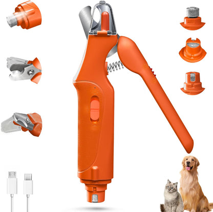CATPICK 2-in-1 Cat Nail Clippers & Dog Nail Clippers Trimmers for Large Medium Small Dogs Cats Claw Trimmer Quick Sensor and Safety Guard USB Rechargeable with 2 LED Lights Dogs Nail Trimmer