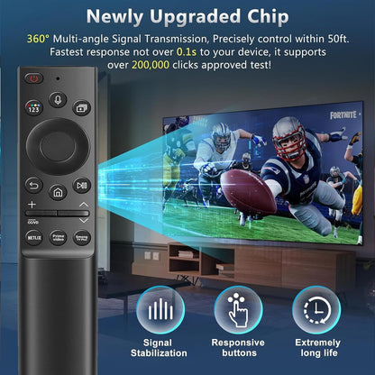 SolarCell Remote BN59-01357A for Samsung Frame TV Remote, Solar Voice Remote Compatible with Samsung HD 4K 8K TV with USB Rechargeable Function