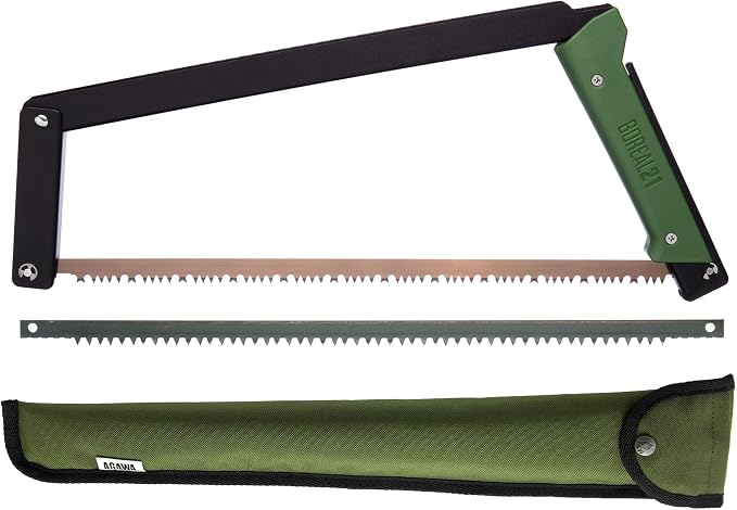 AGAWA BOREAL21 Tripper Kit, 21" Folding Saw, Dual Blades, Nylon Case, Green