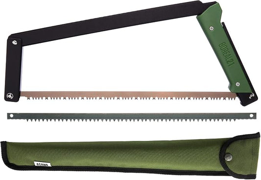 AGAWA BOREAL21 Tripper Kit, 21" Folding Saw, Dual Blades, Nylon Case, Green