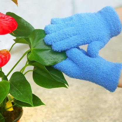 EvridWear Microfiber Auto Dusting Cleaning Gloves for Cars and Trucks, Dust Cleaning Gloves for House Cleaning, Perfect to Clean Mirrors, Lamps and Blinds (S/M)