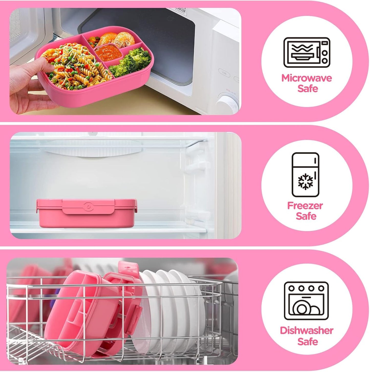 Lunch Box Kids Bento Box - 1300ML Ideal Leak Proof Bento Lunch Box for Kids School Lunchbox for Teens Toddlers Boys, Lunch Box Snack Containers with Utensil (Lunch Box-Purple)