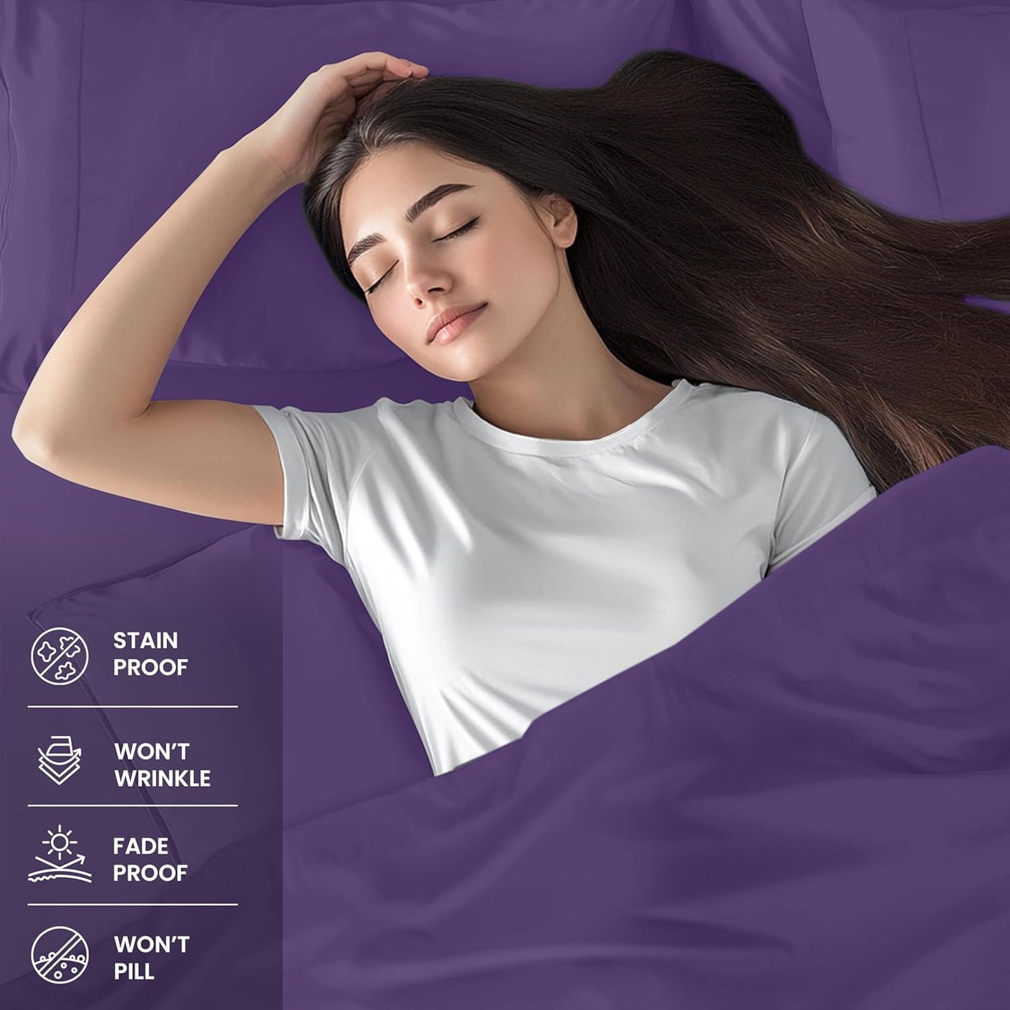 Utopia Bedding Queen Bed Sheet Set - 4 Piece Bedding - Soft Brushed Microfiber Fabric - Shrinkage & Fade Resistant - Easy Care (White)