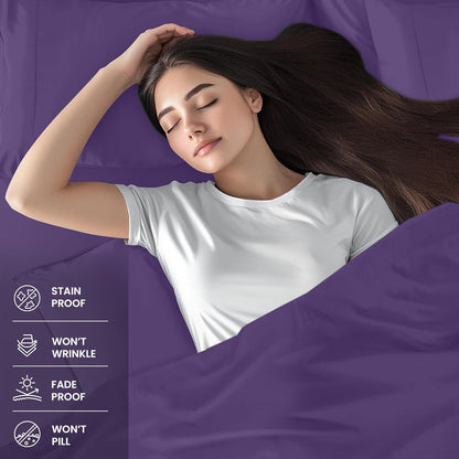 Utopia Bedding Queen Bed Sheet Set - 4 Piece Bedding - Soft Brushed Microfiber Fabric - Shrinkage & Fade Resistant - Easy Care (White)