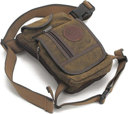 Motorcycle Drop Leg Bag Nylon Waist Pack for Men Women Travel Hiking Tactical Cycling Bike Ride Riding Crossbody Shoulder Fanny Pouch