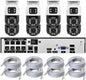 H.265 8CH 4CH 6MP POE NVR Kit Security Camera System | Dual Lens PTZ 2 Way Audio IP Camera Outdoor Video Surveillance Set(1T,8CH NVR 8pcs Cam kit)