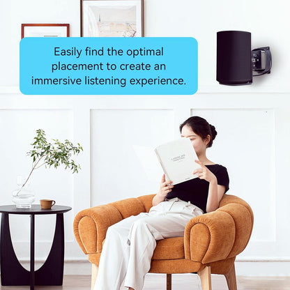 Fbyuitap 2 Pack Metal Wall Mount Compatible with Sonos Era 100, Adjustable Swivel Wall Mount Bracket Speaker Stand, (Black)