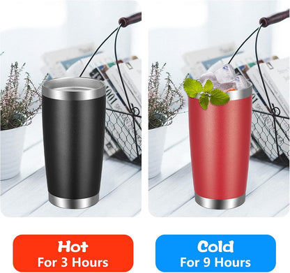 VEGOND 20oz Tumbler with Lid and Straw Stainless Steel Tumbler Cup Bulk Vacuum Insulated Double Wall Travel Coffee Mug Powder Coated Coffee Cup (Bluish Violet 6 Pack)