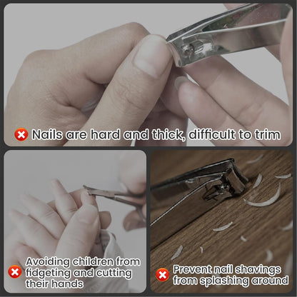 Electric Nail Clipper with Light and 3 Speeds Portable Automatic Baby Nail Clippers with Nail Scraps Storage Rechargeable Nail Cutter Safety Fingernail Trimmer for Kids Adults Seniors