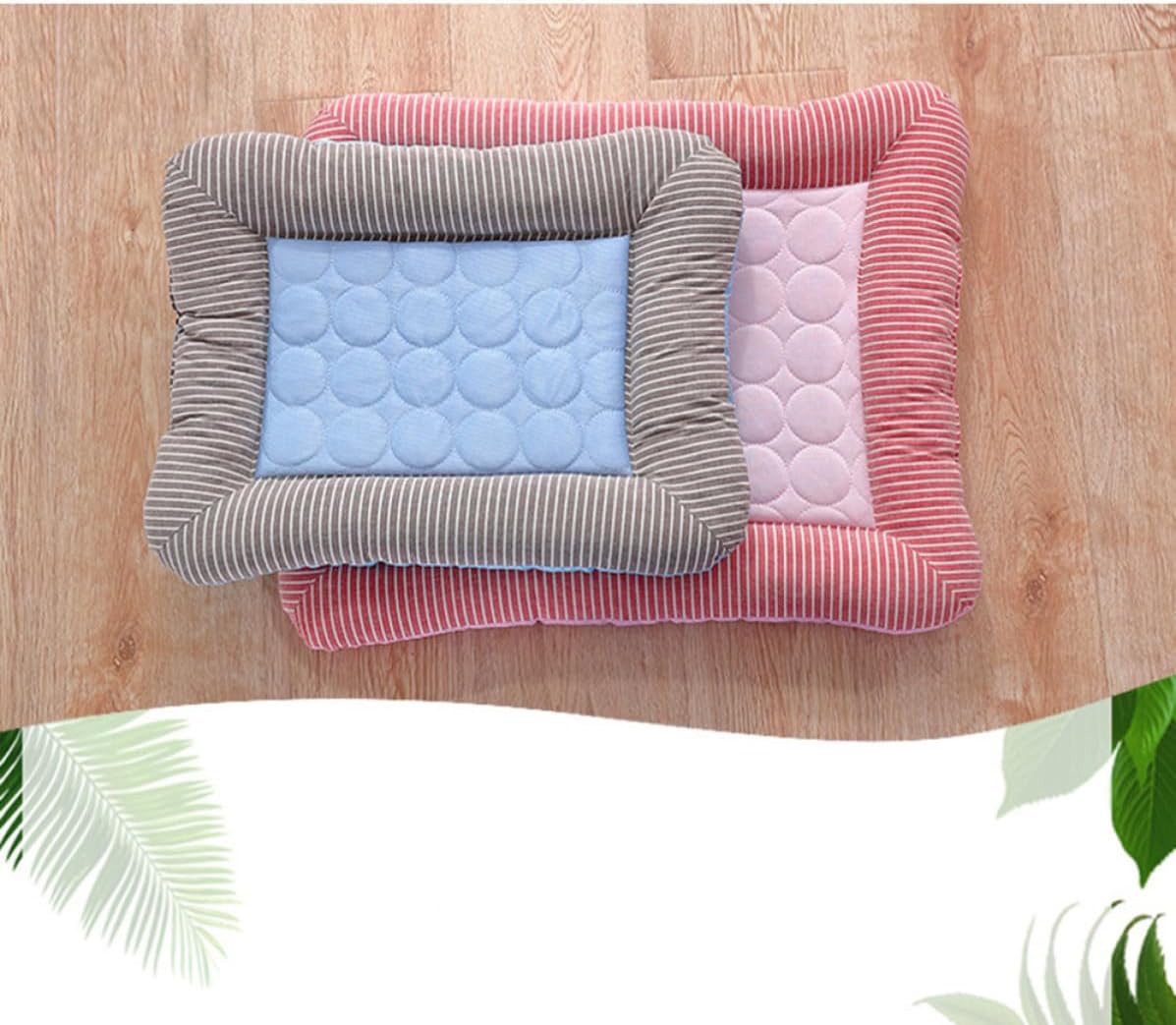 PET Cooling Mat Self Cooling Non Slip Fabric Blue Summer Bed