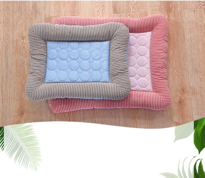 PET Cooling Mat Self Cooling Non Slip Fabric Blue Summer Bed