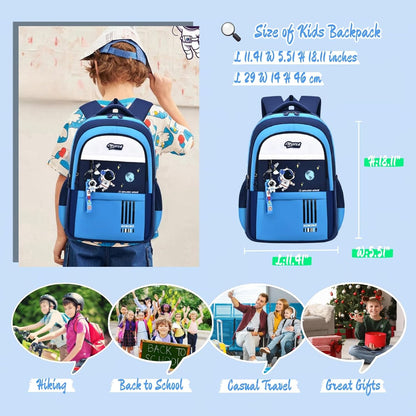 MITOWERMI Astronaut-space Backpack for Boys-Girls Elementary Middle School Bags for Girls Kids Bookbag