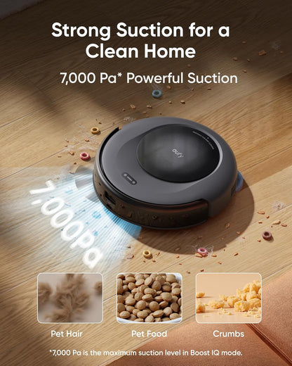 eufy Robot Vacuum Omni C20, Robot Vacuum and Mop Combo, Self Emptying, Auto Mop Washing and Auto Drying for hands-free cleaning, 3.35-Inch Ultra-Slim Body, 7000 Pa Powerful Suction, All-in-One Station