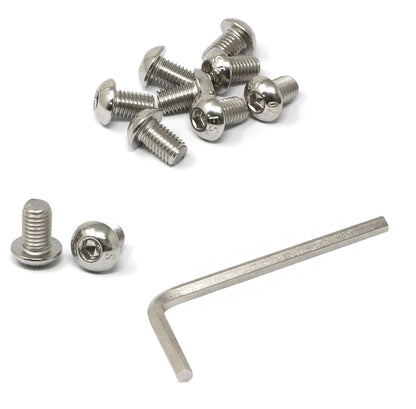 iexcell 50 Pcs M6 x 20mm Thread Pitch 1 mm Stainless Steel 304 Hex Socket Button Head Cap Screws Bolts Kit