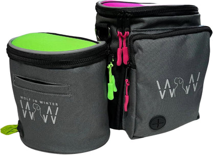 Wolf in Winter Quickdraw XL Dog Treat Pouch Bag for Training with Waste Bag Holder Phone Pocket and Belt Clip – Dog Accessories for Walking Hiking and Puppy Essentials – (Raspberry)
