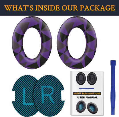 SoloWIT Earpads Cushions for Bose Headphones, Replacement Ear Pads for Bose QuietComfort 15 QC15 QC25 QC2 QC35/Ae2 Ae2i Ae2w/SoundTrue & SoundLink Around-Ear Series - QC25 PL Black&Blue