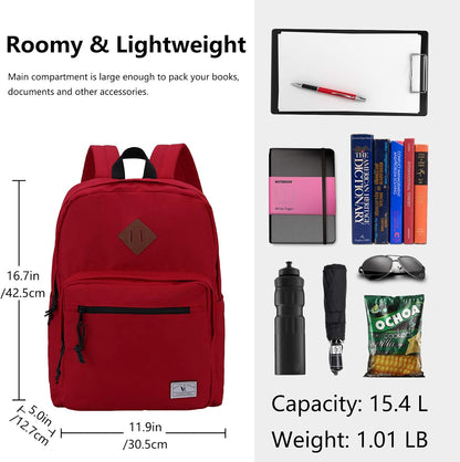 School Backpack for Kids,Lightweight Water Resistant Work Travel Backpack for Women Men Teens VONXURY