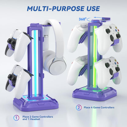 Purilite Select RGB Headphone &amp; Controller Stand