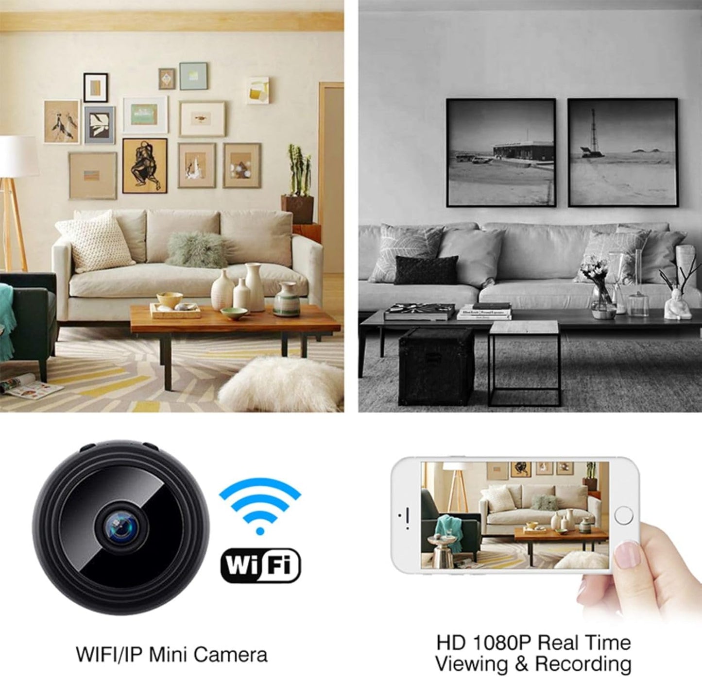 Spy Camera 1080P WiFi Hidden Camera Wireless Indoor Secret Camera Mini Nanny Spy Cam Home Security Surveillance Camera Micro Small Monitor Video Camera with Motion Detection App Control