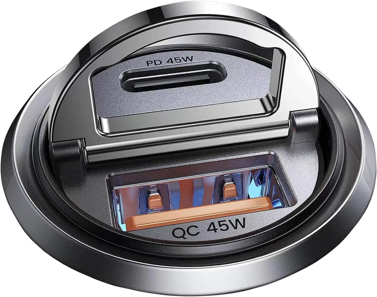 90W USB C Car Charger,[Super Mini Metal] USB C Car Charger Fast Charging Adapter PD+QC3.0 Dual Port MRGLAS Type C Car Cigarette Lighter USB Charger Compatible iPhone 17 16 15 Pro Max Air iPad Samsung