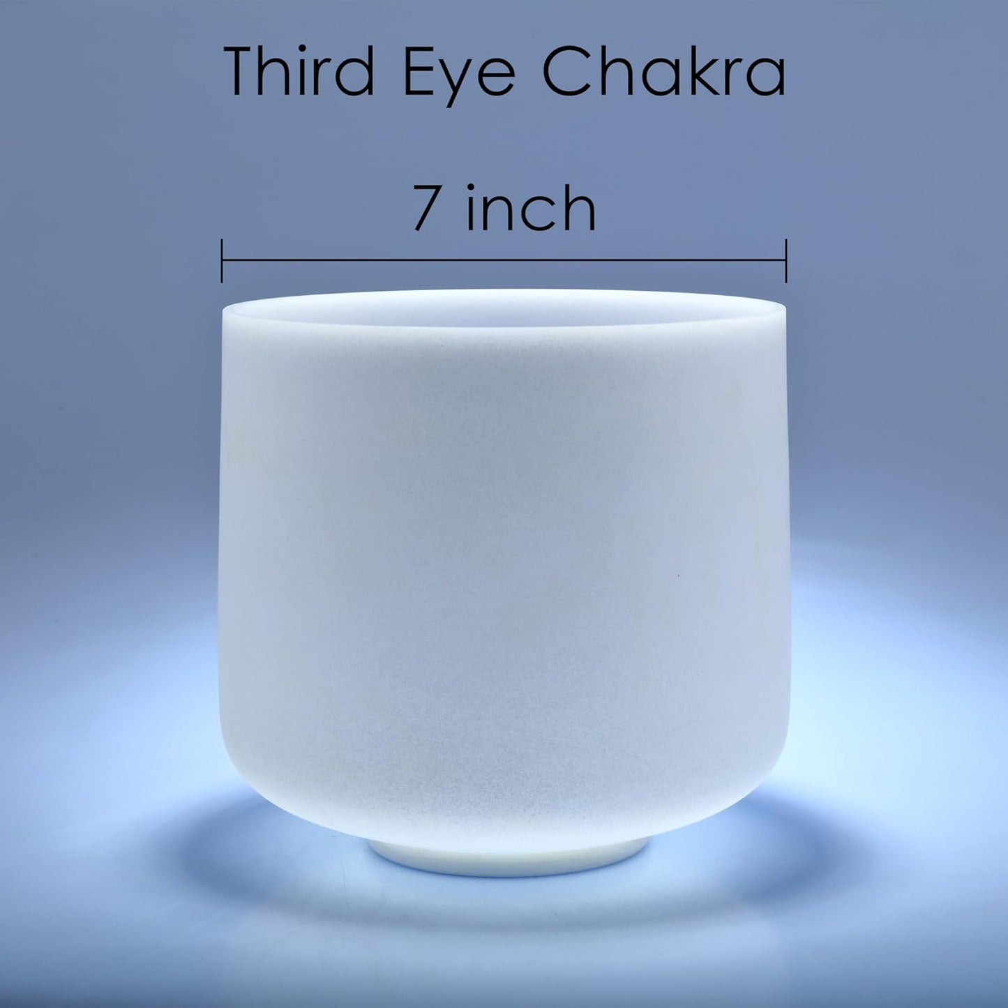 TOPFUND F Note Crystal Singing Bowl Heart Chakra 8 inch with Heavy Duty Carrying Case and Suede Striker