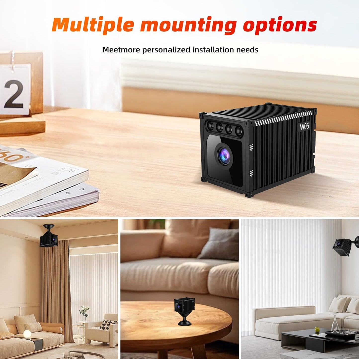 Mini Hidden Camera,1080P HD Spy Camera with Cloud Storage, Night Vision, AI Motion Detection