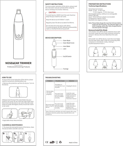 Purilite Select Rechargeable Ear and Nose Hair Trimmer