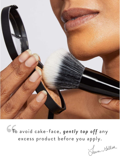 LAURA GELLER NEW YORK Dual-Ended Blush + Bronzer Brush - Blush Bronzer Contour Face Makeup Brush