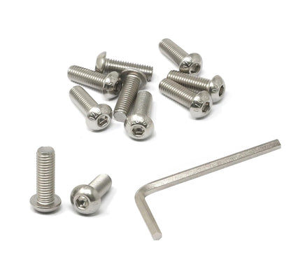 iexcell 50 Pcs M6 x 20mm Thread Pitch 1 mm Stainless Steel 304 Hex Socket Button Head Cap Screws Bolts Kit