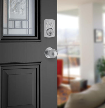 Weiser Powerbolt 3 Matte Black Keyless Entry Door Lock/Deadbolt Lock, 10-Button Keypad Door Lock with Auto Lock and 12-Month Battery Life, Electronic Door Locks for Front Door, Home Décor