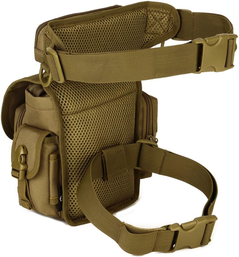 Motorcycle Drop Leg Bag Nylon Waist Pack for Men Women Travel Hiking Tactical Cycling Bike Ride Riding Crossbody Shoulder Fanny Pouch