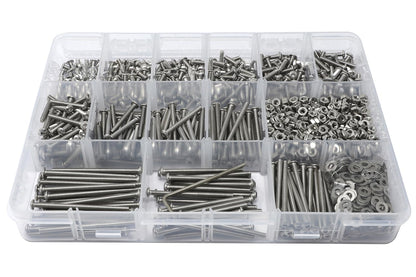iexcell 50 Pcs M6 x 20mm Thread Pitch 1 mm Stainless Steel 304 Hex Socket Button Head Cap Screws Bolts Kit