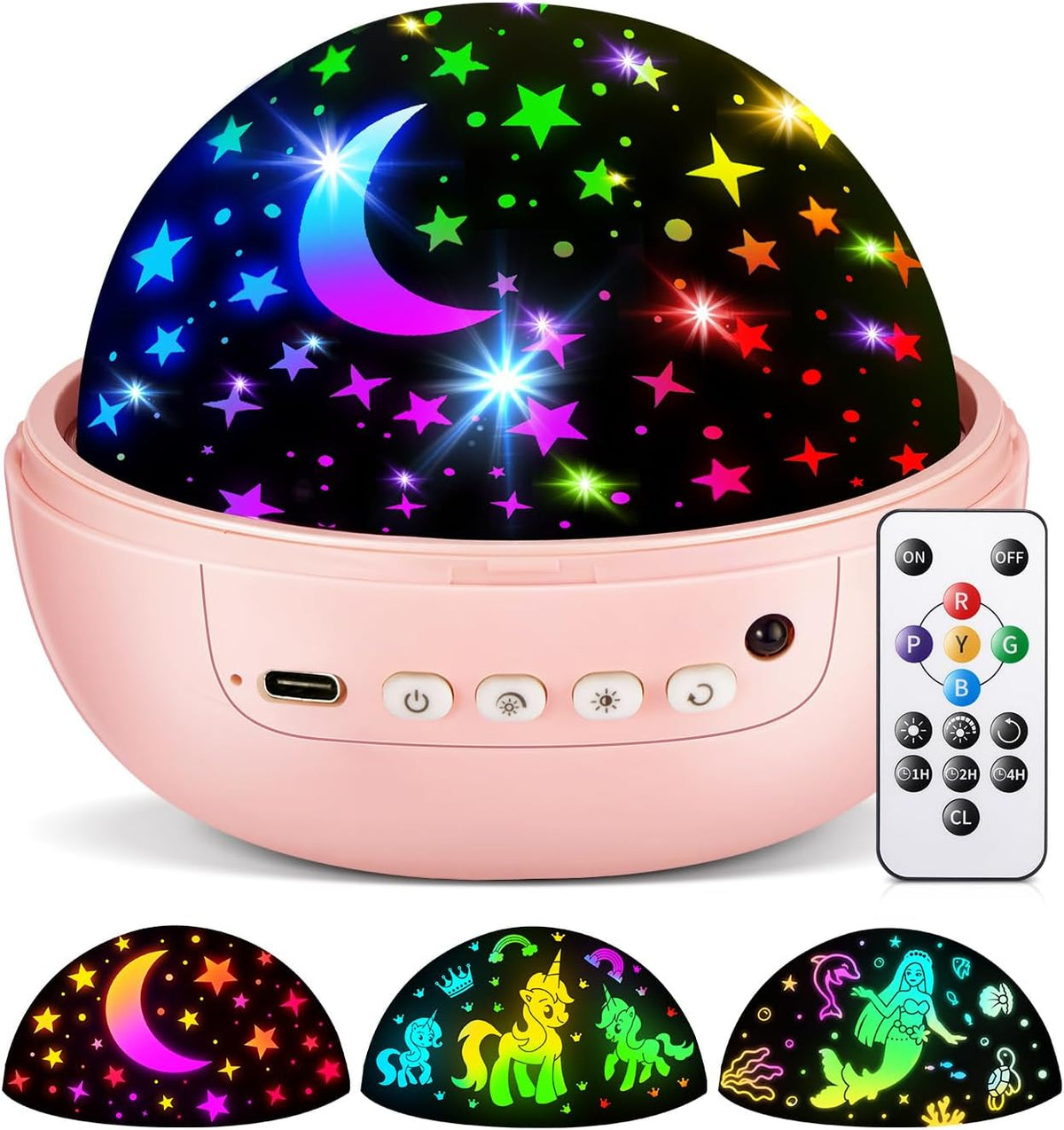 Night Light Projector, 3 Films+93 Colors Kids Projector Night Light