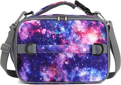 FlowFly Kids Lunch Box Insulated Soft Bag Mini Cooler Back to School Thermal Meal Tote Kit for Girls, Boys, Black