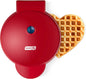 Dash Express 8” Waffle Maker for Waffles, Paninis, Hash Browns + other Breakfast, Lunch, or Snacks, with Easy Clean, Dual Non-Stick Surfaces - Red Heart