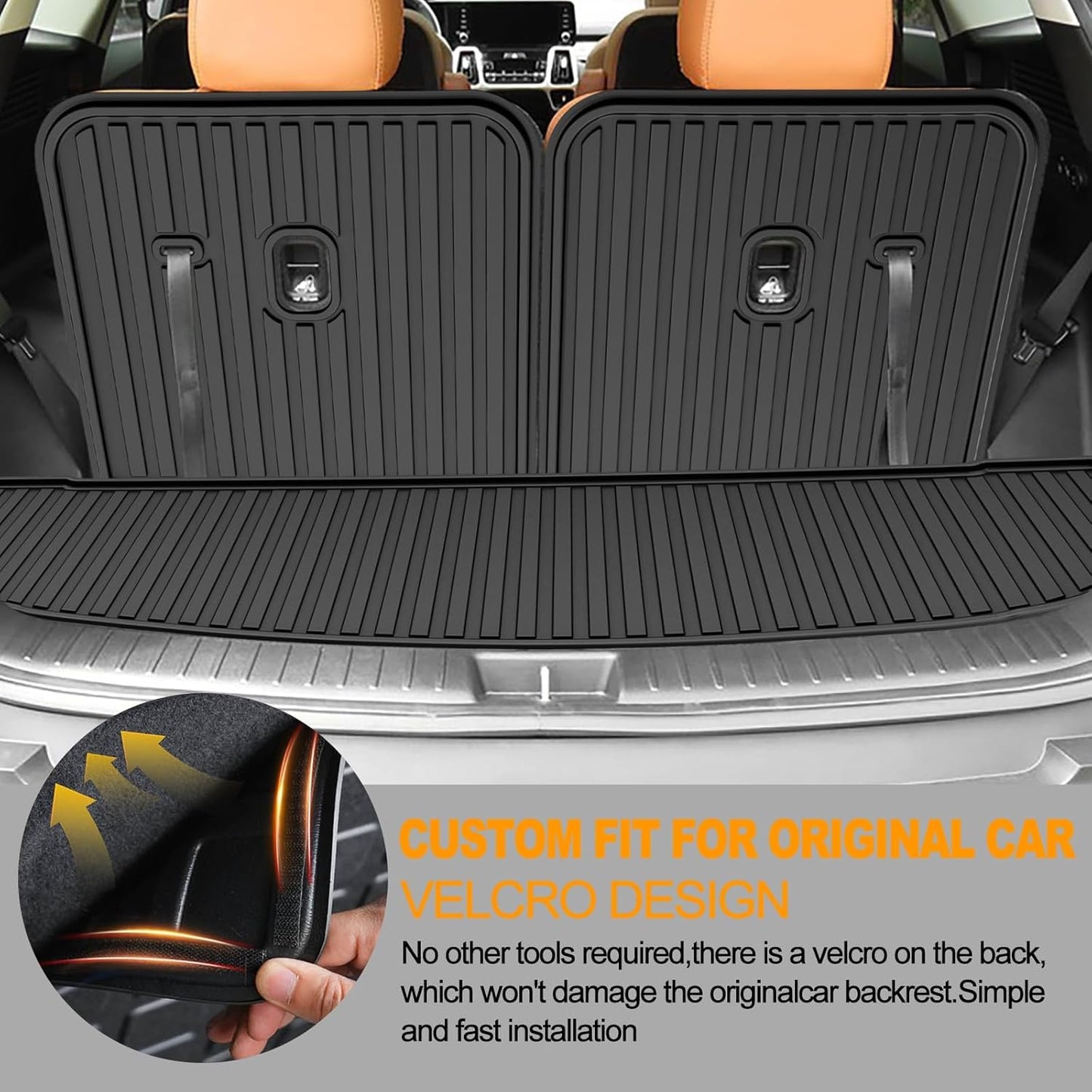 AOMSAZTO Floor Mats & Trunk Mat for 2024 2025 Chevy Equinox EV (Non Fuel),TPE All Weather Protection 2 Rows Car Floor Liners with Cargo Liner for Chevrolet Equinox EV (Non Fuel)