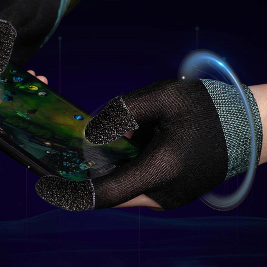 Mobile Game Gloves, Ultra-Thin Mobile Gaming Gloves，Anti-Sweat Mobile Finger Sleeve Breathable for High-Ranking Players Mobile Game Streamer (Black) - PuriLite