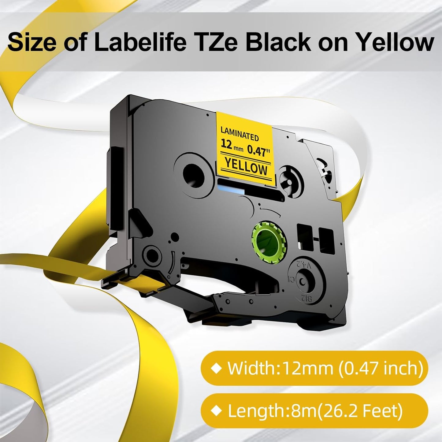 5 Pack Compatible with Brother Label Maker Tape P Touch TZe TZ Tape 12mm 0.47'' Laminated White TZe-231 TZ 231 Label Tape for Brother P-Touch PT-H110 PT-D210 PT-D600 PT-D400AD PT-1290