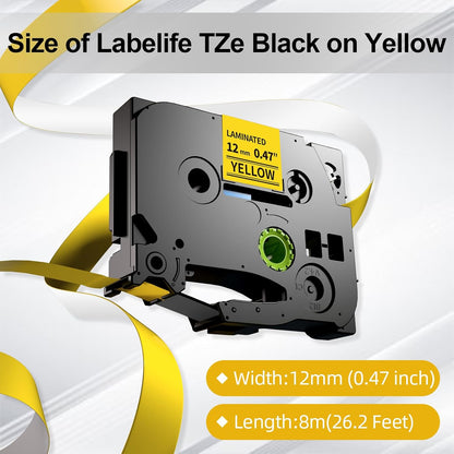 5 Pack Compatible with Brother Label Maker Tape P Touch TZe TZ Tape 12mm 0.47'' Laminated White TZe-231 TZ 231 Label Tape for Brother P-Touch PT-H110 PT-D210 PT-D600 PT-D400AD PT-1290