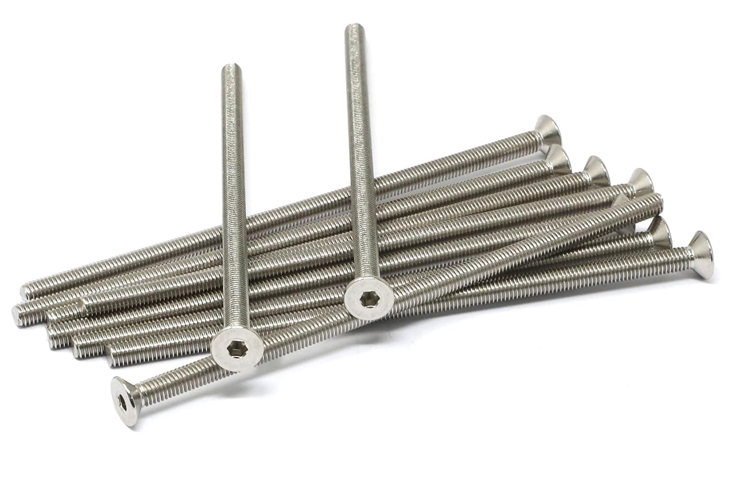 iexcell 5 Pcs M8 x 80mm Thread Pitch 1.25 mm Stainless Steel 304 Hex Socket Flat Head Cap Screws Bolts Kit