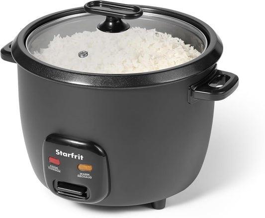 Starfrit Electric Rice Cooker, 20 Cups, PFAS-Free Ceramic, 700W, Grey